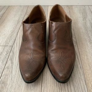 Brown Reba leather booties